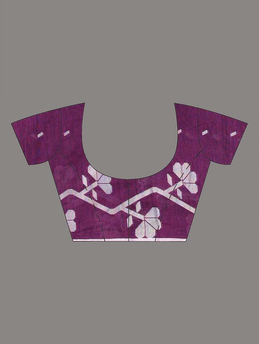 women self design handloom saree with blouse - 22140296 -  Standard Image - 5