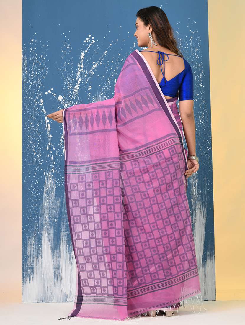 women self design handloom saree with blouse - 22140299 -  Standard Image - 3
