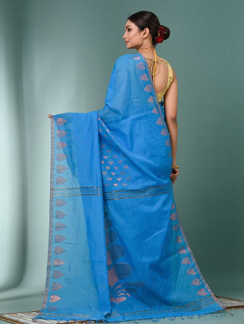 women self design handloom saree with blouse - 22140309 -  Standard Image - 3