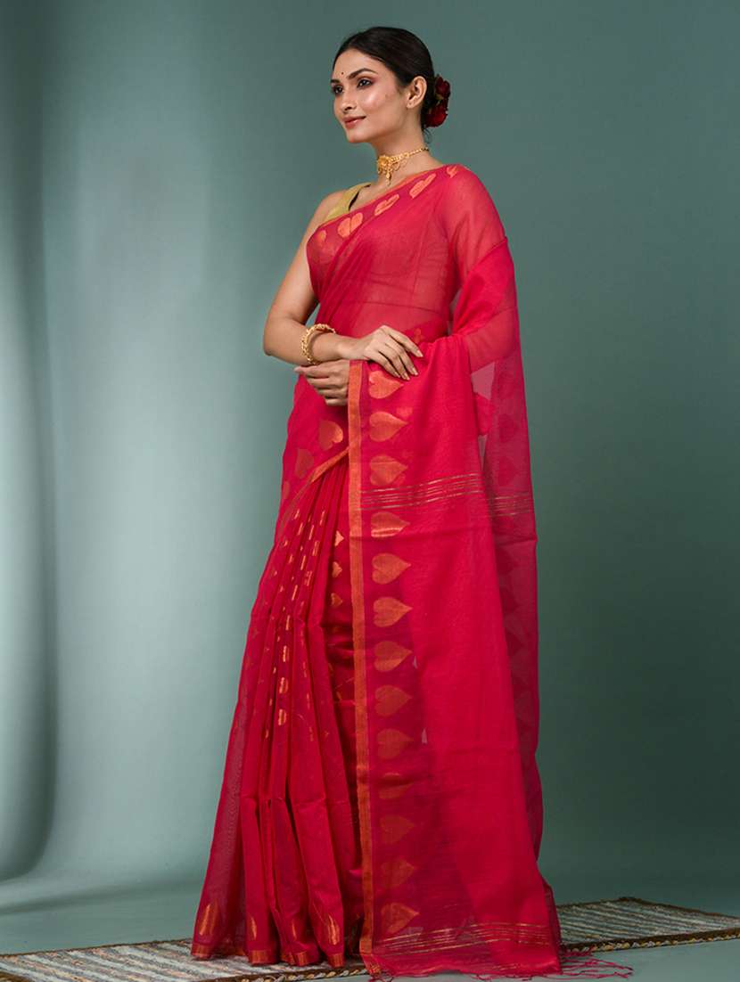 women self design handloom saree with blouse - 22140314 -  Standard Image - 3