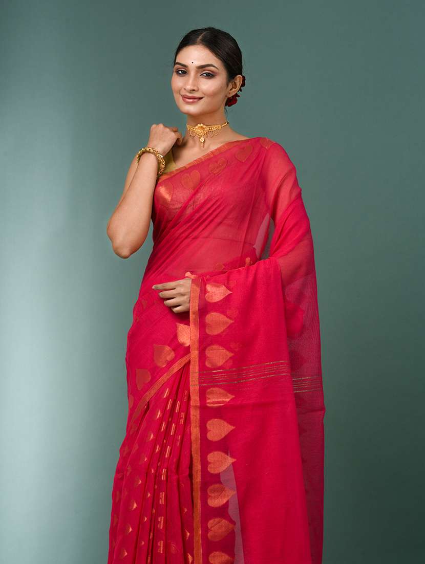 women self design handloom saree with blouse - 22140314 -  Standard Image - 5