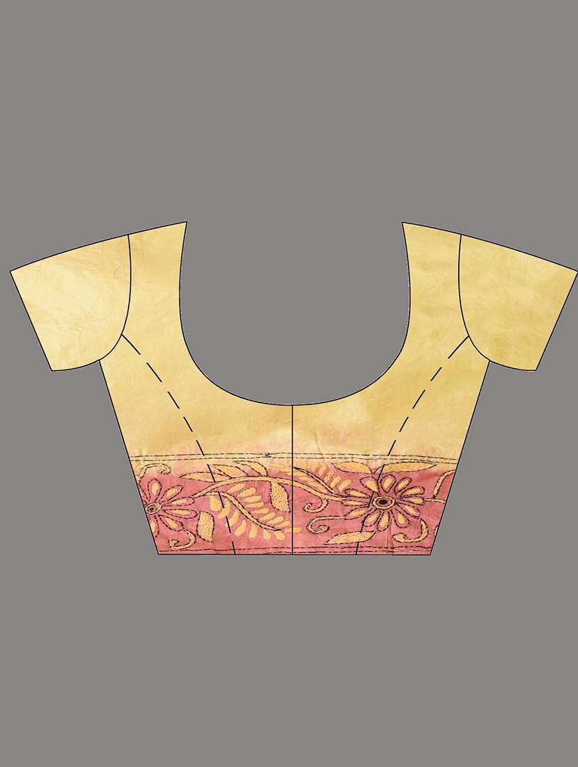 women handloom kantha stitch saree with blouse - 22140326 - Standard Image - 5