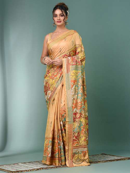 women handloom kantha stitch saree with blouse - 22140329 -  Standard Image - 0