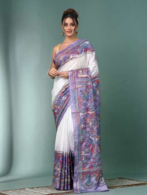 women handloom kantha stitch saree with blouse - 22140333 - Standard Image - 0