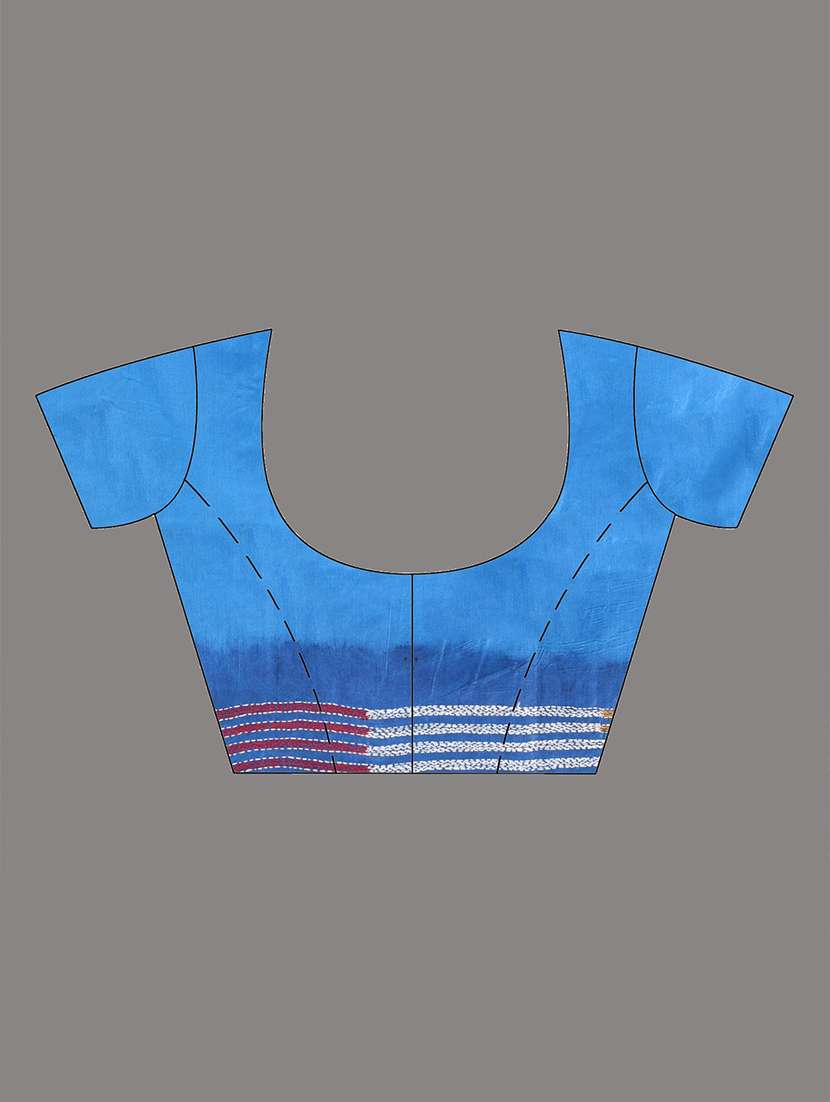 women handloom kantha stitch saree with blouse - 22140344 -  Standard Image - 5