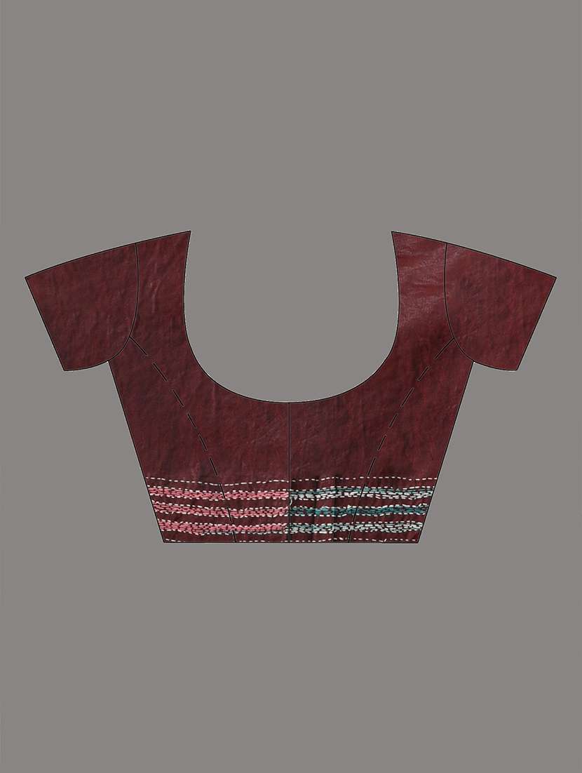 women handloom kantha stitch saree with blouse - 22140347 -  Standard Image - 5