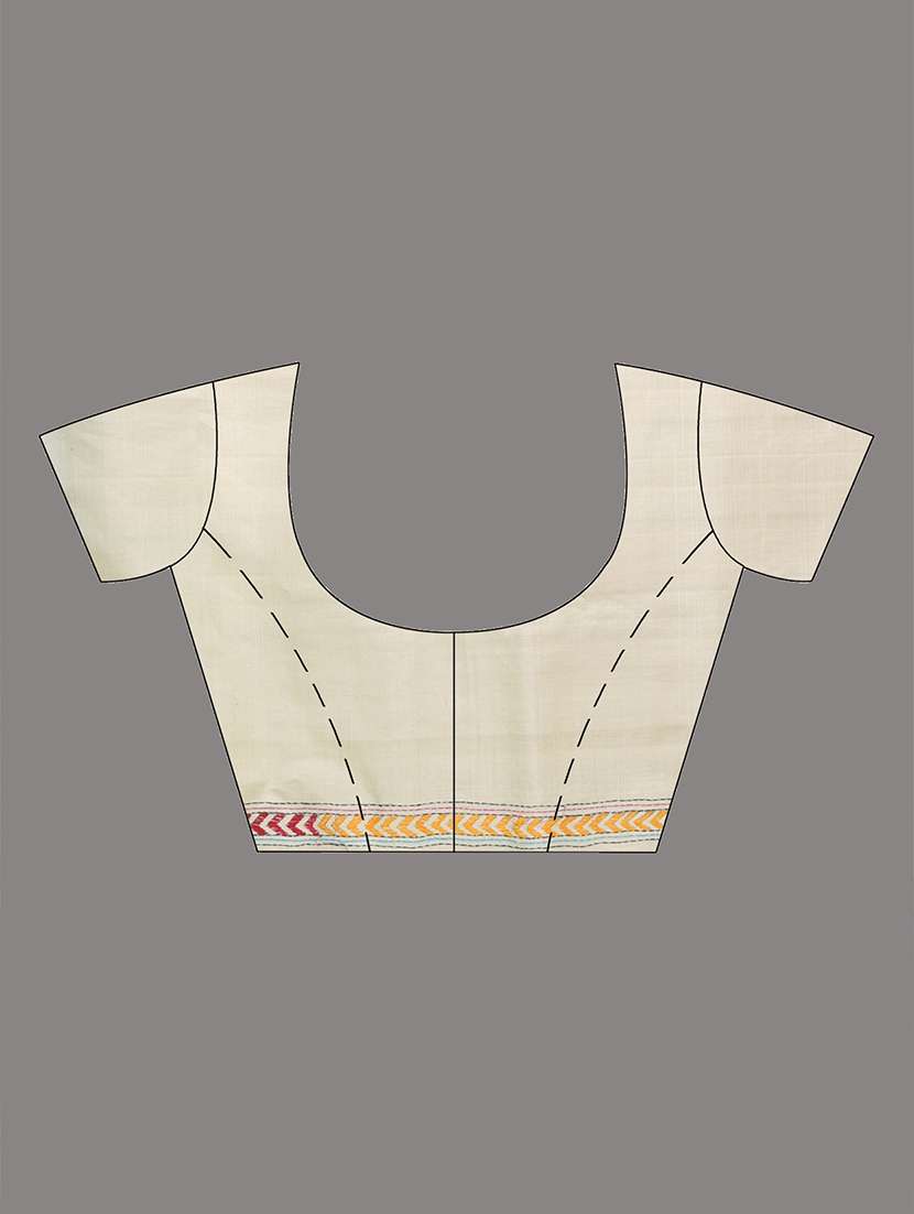 women handloom kantha stitch saree with blouse - 22140358 - Standard Image - 5