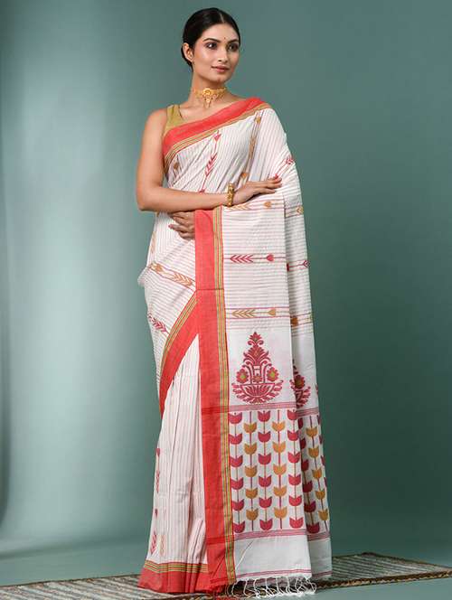 women self design handloom saree with blouse - 22140362 -  Standard Image - 0