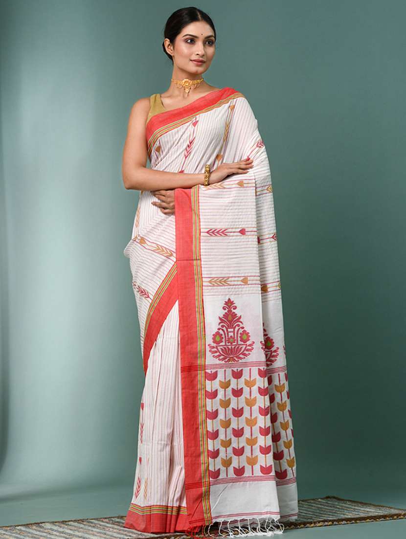women self design handloom saree with blouse - 22140362 -  Zoom Image - 0
