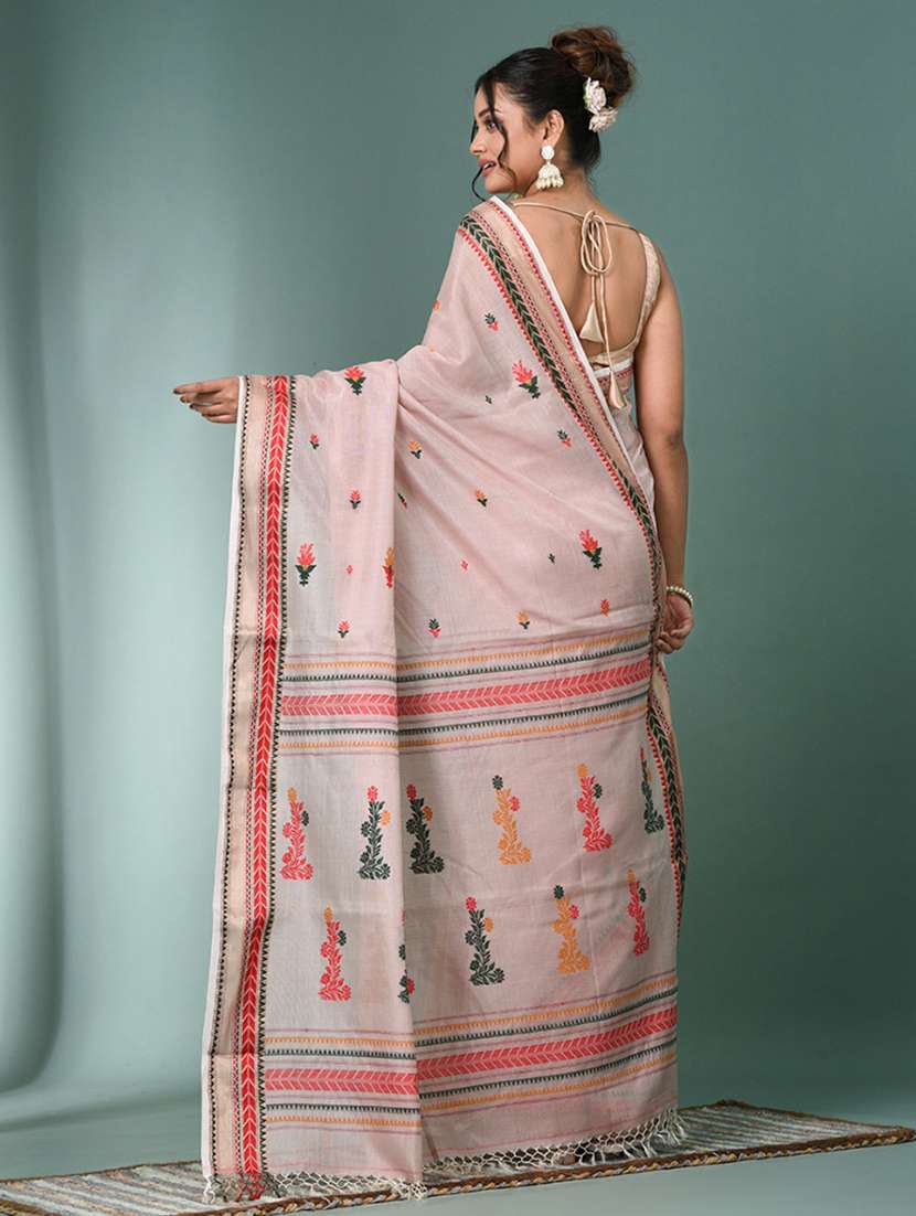 women self design handloom saree with blouse - 22140368 - Standard Image - 3