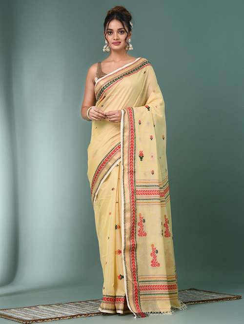 women self design handloom saree with blouse - 22140370 - Standard Image - 0
