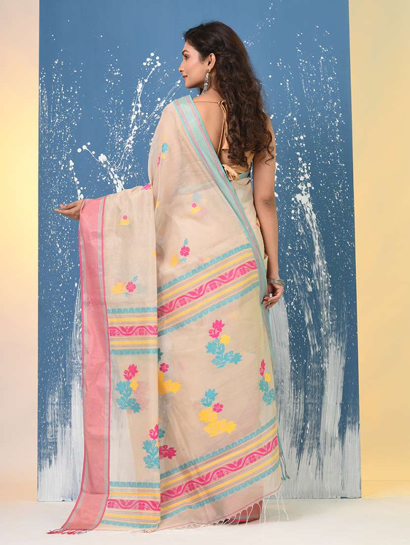 women self design handloom saree with blouse - 22140372 - Standard Image - 3