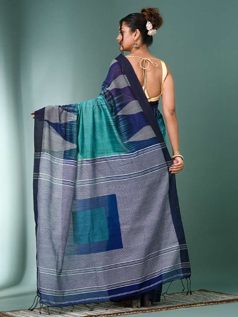 women self design handloom saree with blouse - 22140385 -  Standard Image - 3