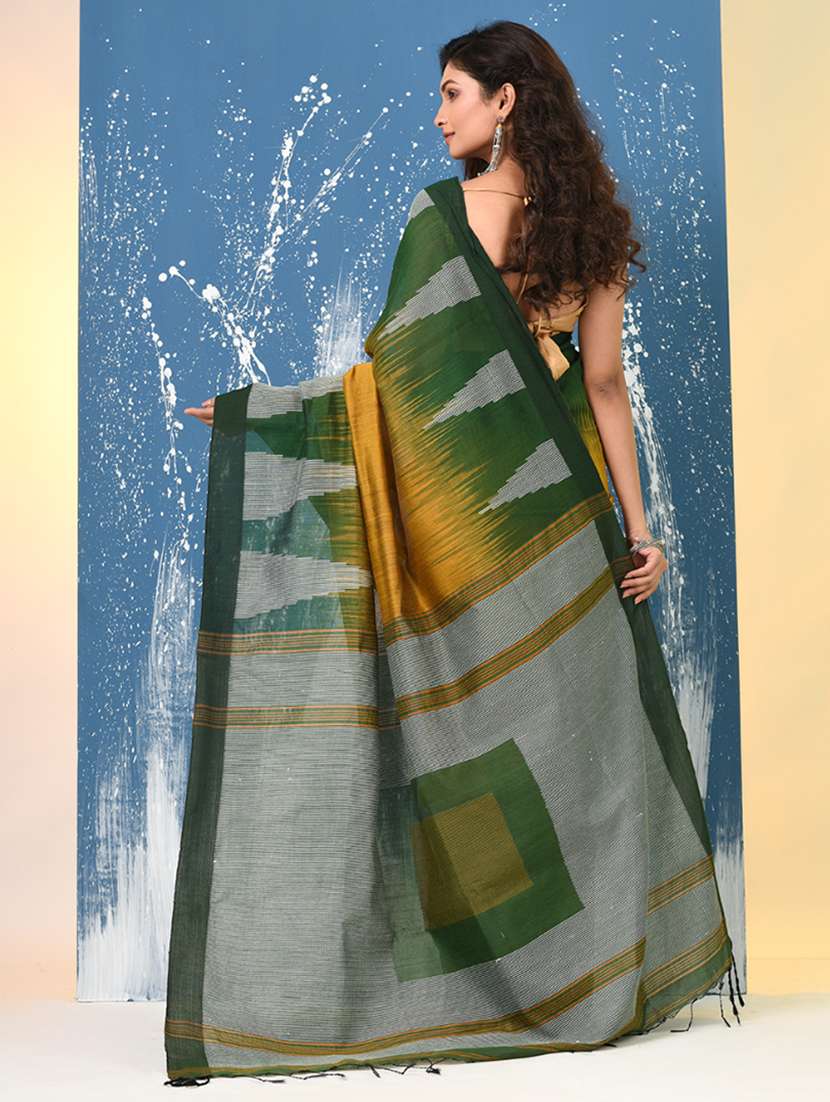 Women Self Design Handloom Saree With Blouse - 22140388 -  Standard Image - 3