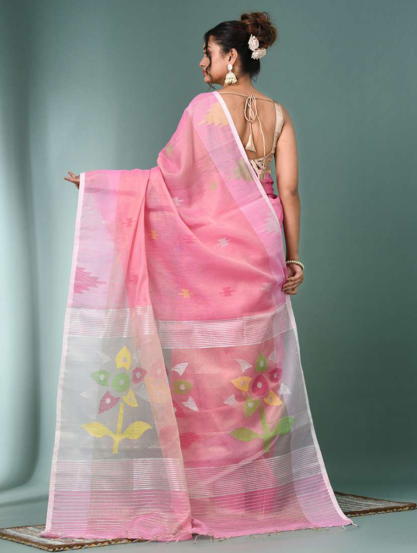 women self design handloom saree with blouse - 22140401 -  Standard Image - 3