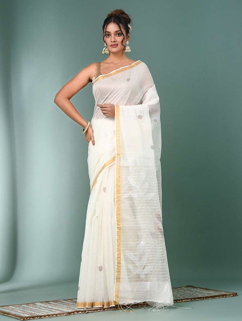 women self design handloom saree with blouse - 22140407 -  Zoom Image - 0