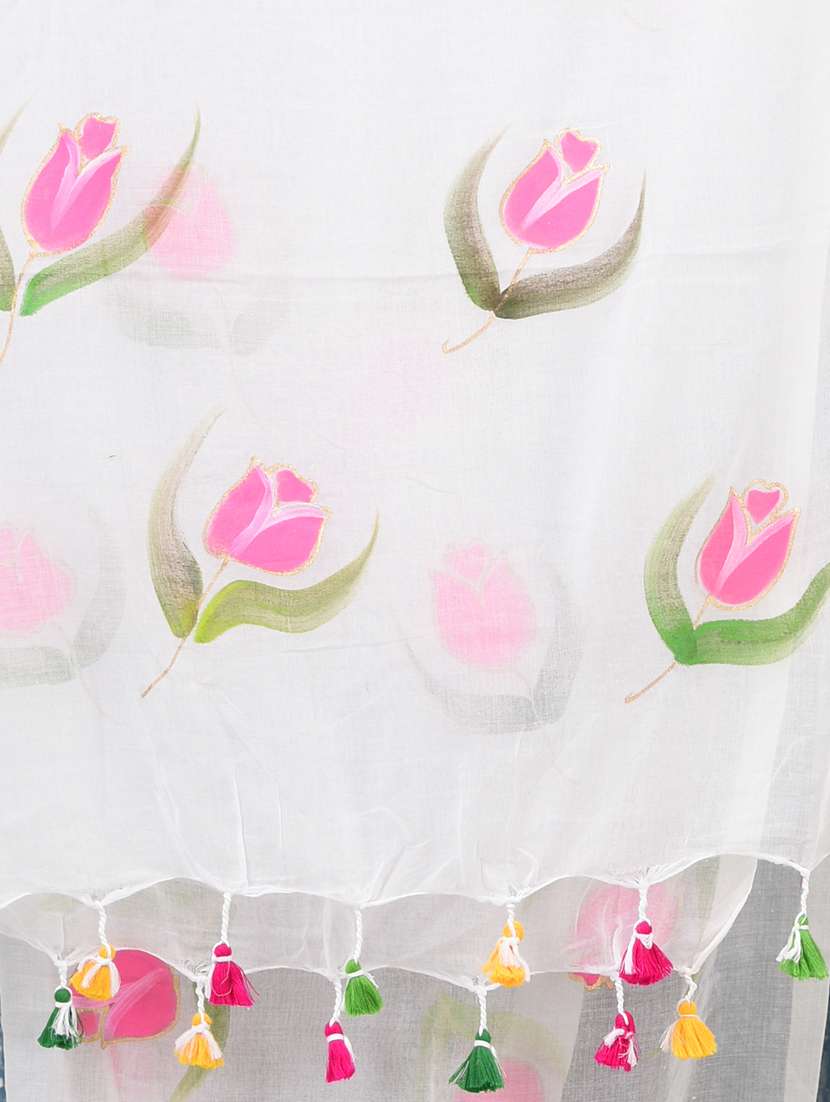 women floral printed handloom saree - 22140424 - Standard Image - 5
