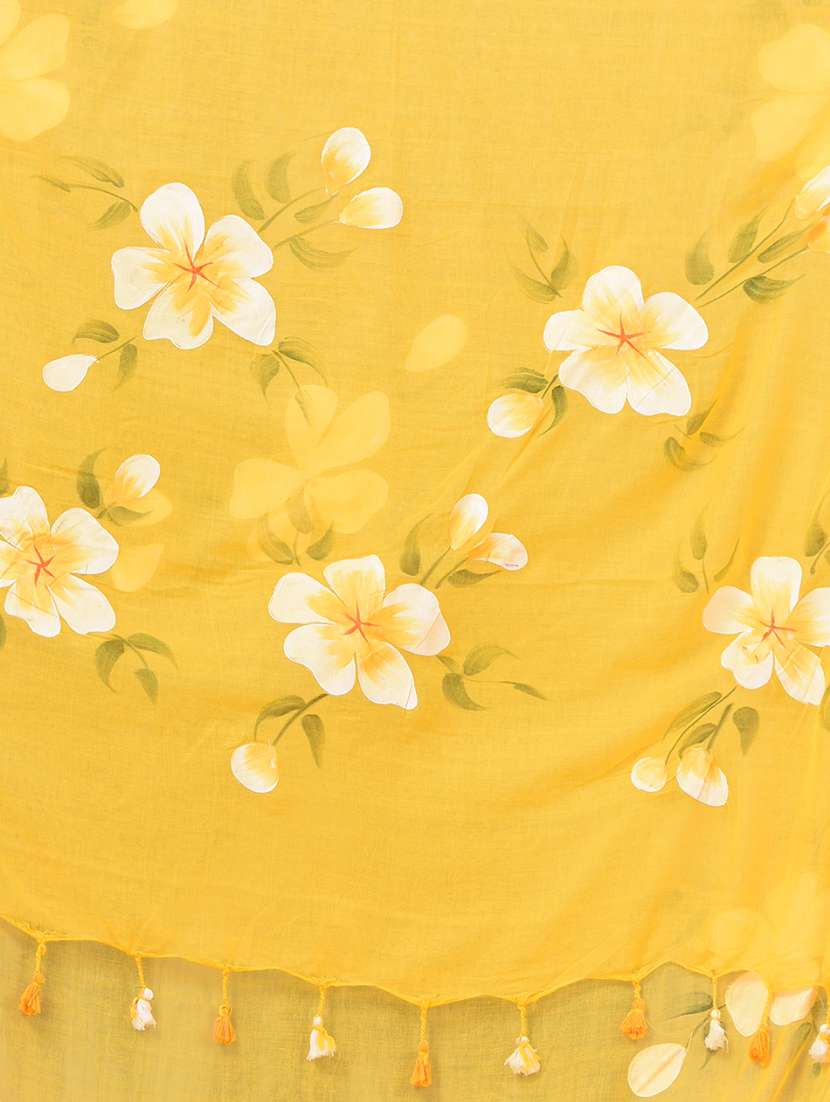 women floral printed handloom saree - 22140427 - Standard Image - 5