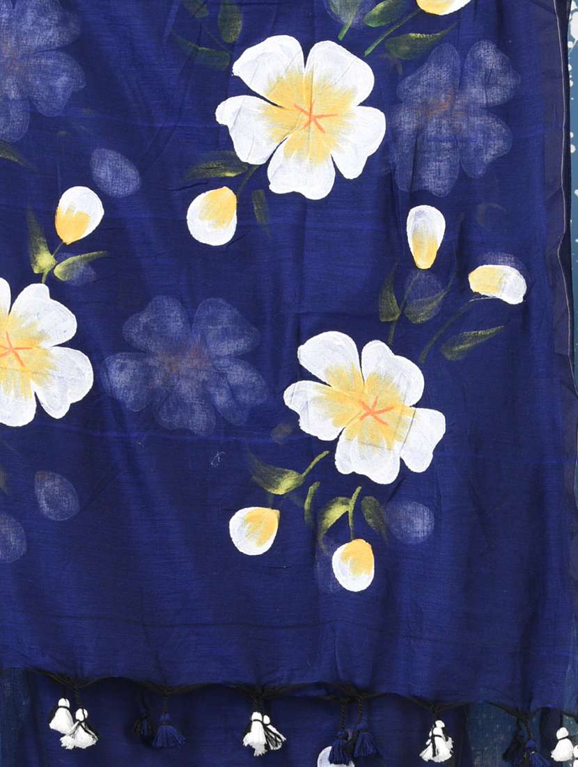 women floral printed handloom saree - 22140430 -  Standard Image - 5