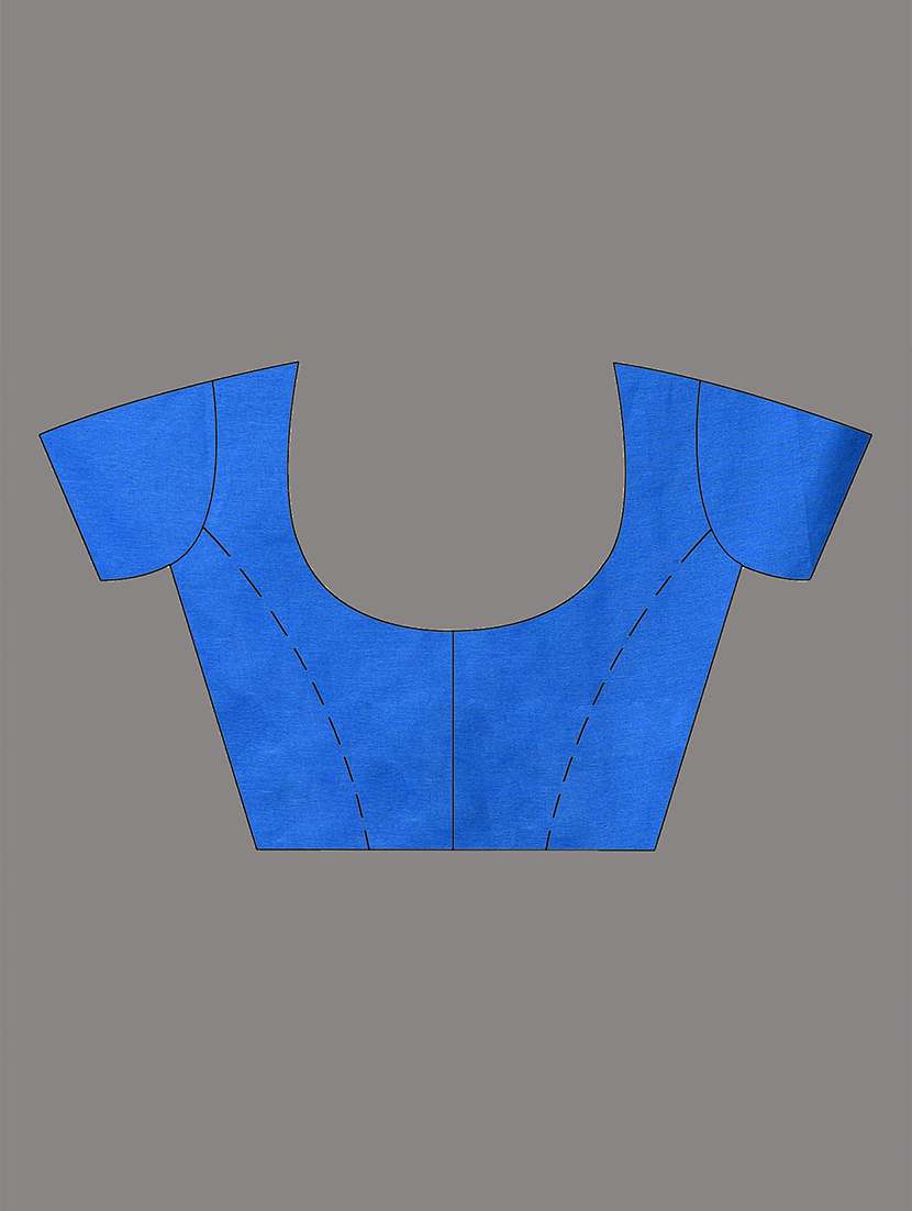 women solid with work handloom saree with blouse - 22140443 -  Standard Image - 5