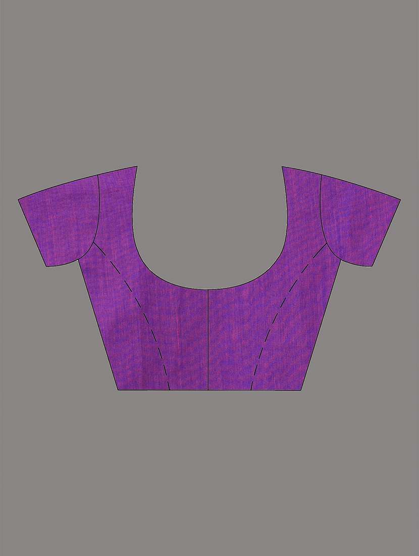 women solid with work handloom saree with blouse - 22140447 -  Standard Image - 5