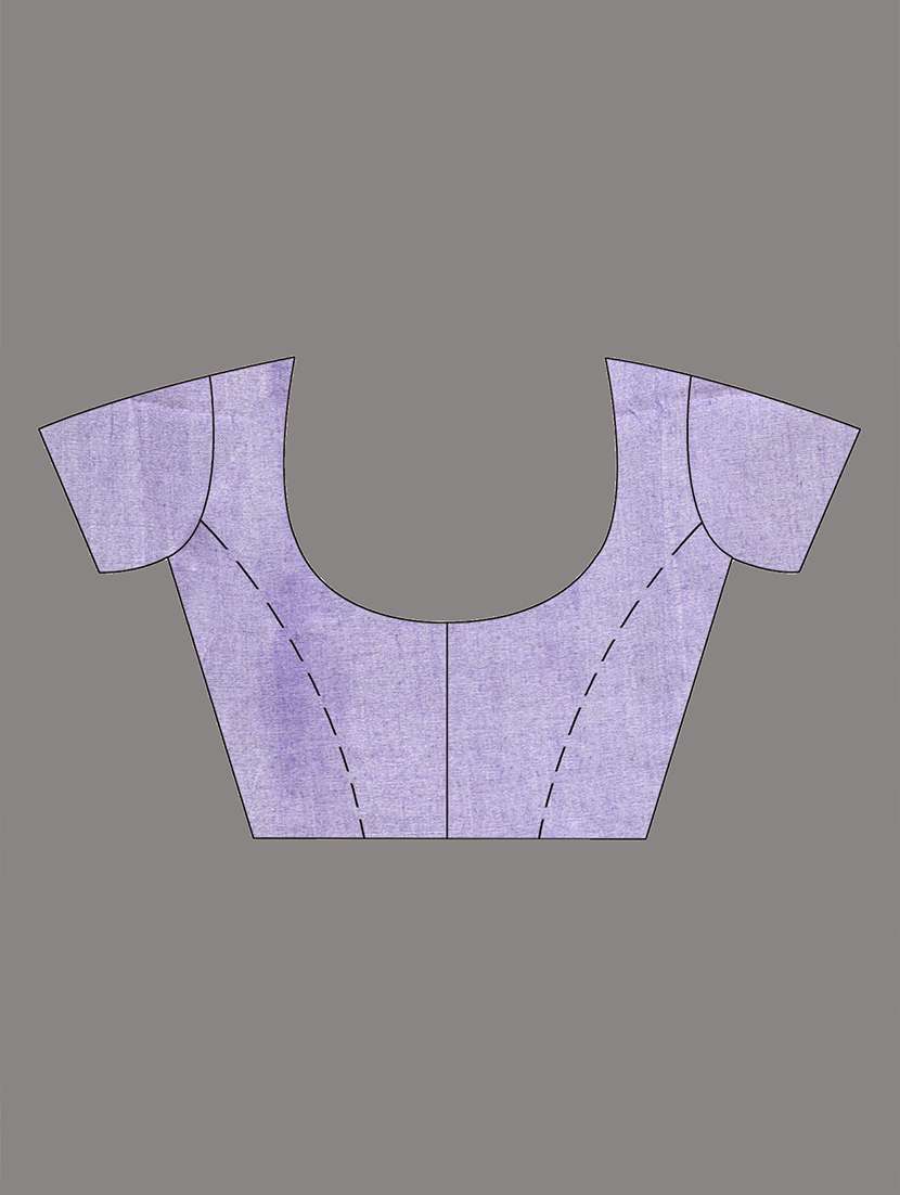 women solid with work handloom saree with blouse - 22140449 -  Standard Image - 5