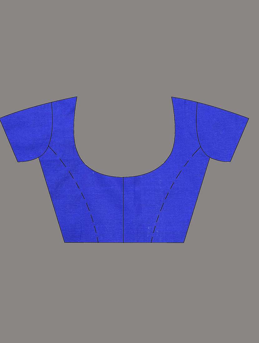 women solid with work handloom saree with blouse - 22140451 -  Standard Image - 5