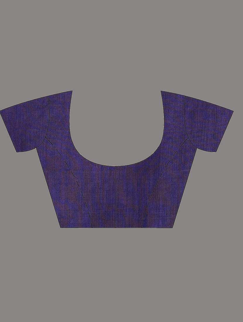 women solid with work handloom saree with blouse - 22140452 -  Standard Image - 5