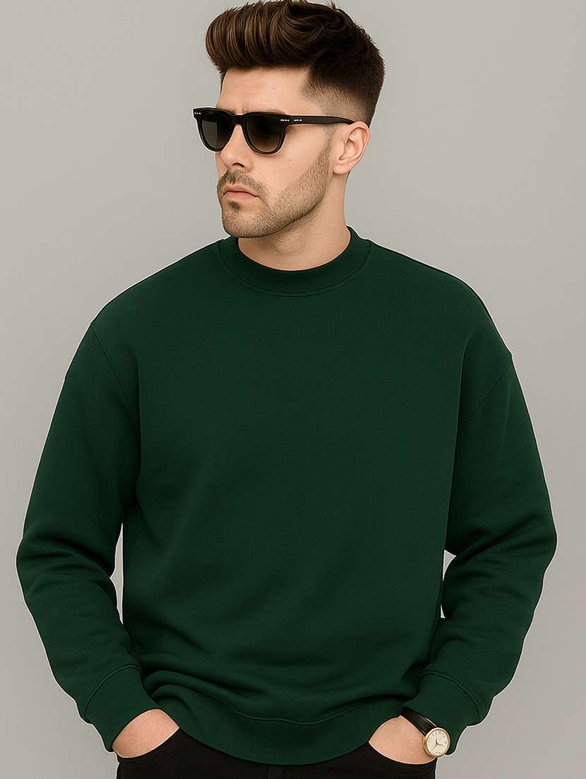 men solid long sleeve regular fit sweatshirt - 22140482 -  Zoom Image - 0