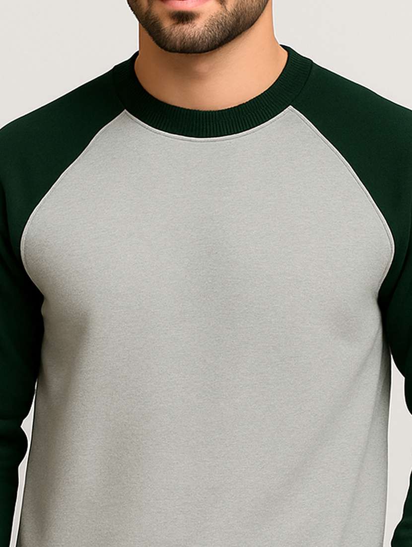 men color block long sleeve regular fit sweatshirt - 22140486 -  Standard Image - 3