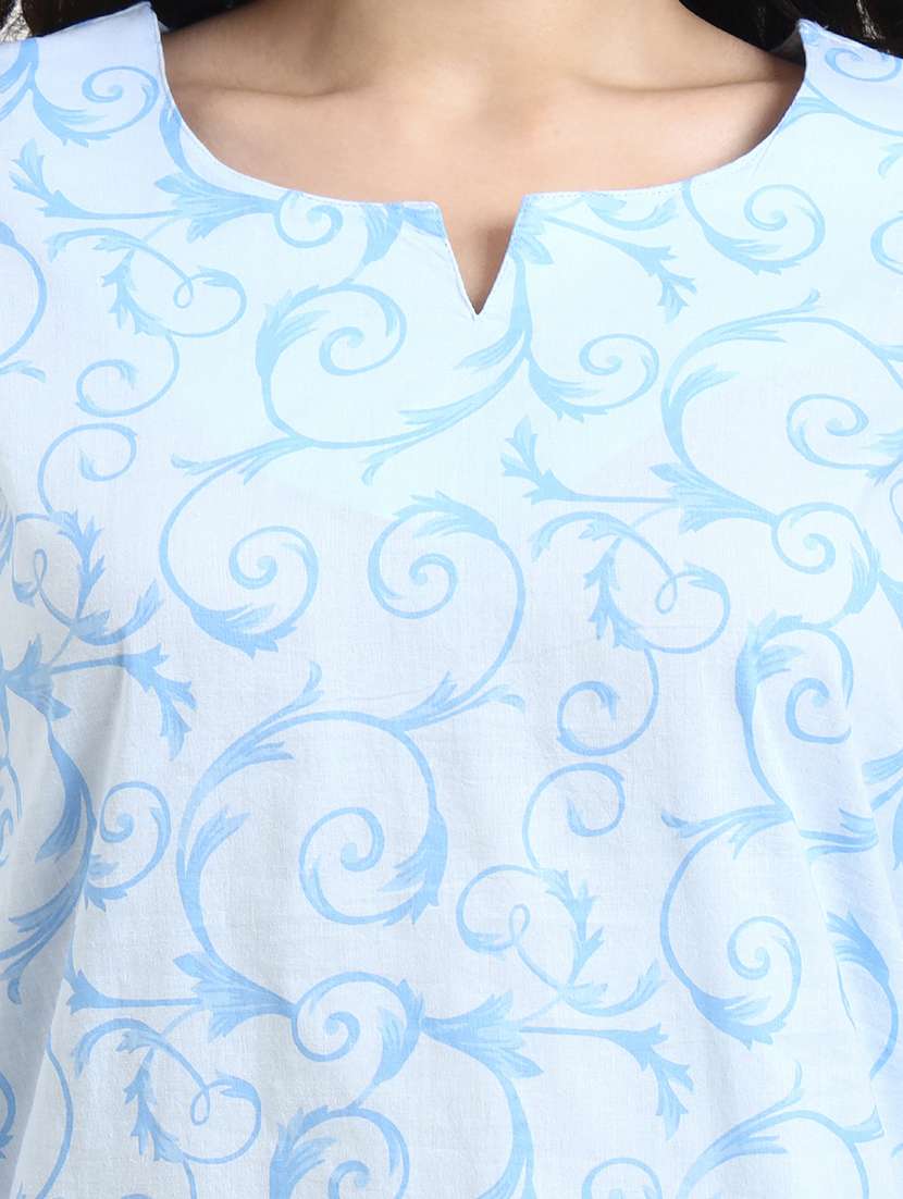 women printed nightwear pyjama set - 22140612 -  Standard Image - 5