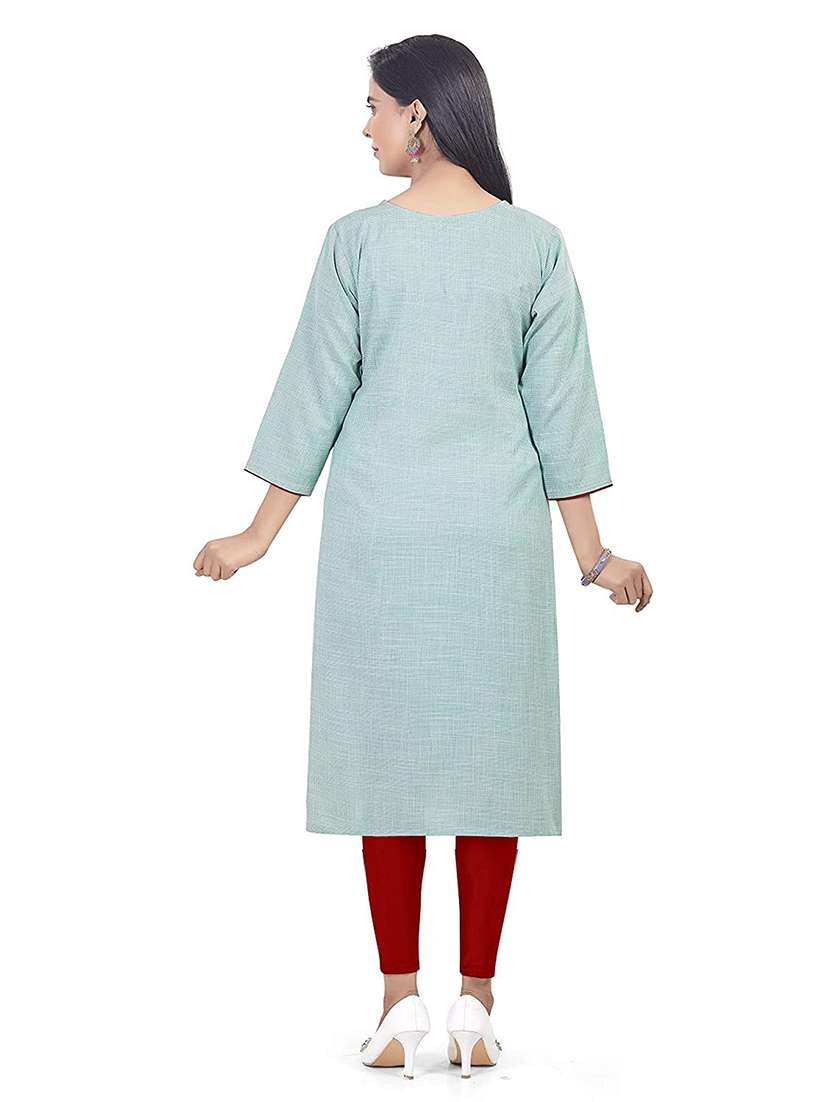 women printed three quarter sleeve maternity wear kurta - 22140624 -  Standard Image - 3