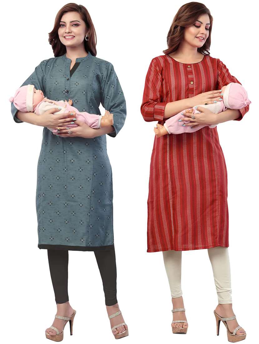 women pack of 2 maternity wear kurta
