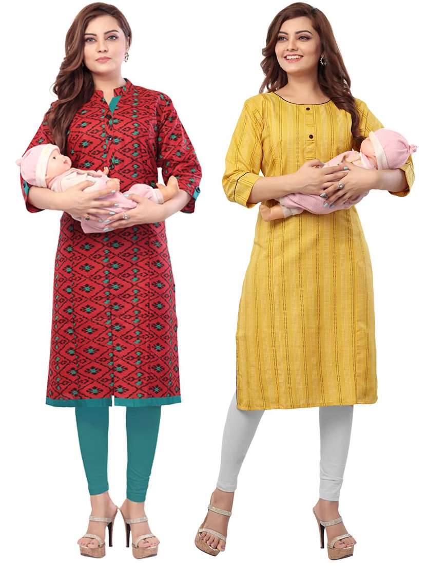 women pack of 2 maternity wear kurta