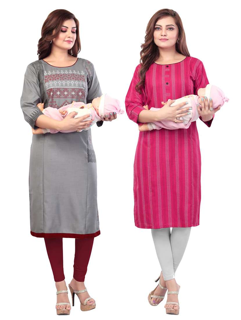 women pack of 2 maternity wear kurta