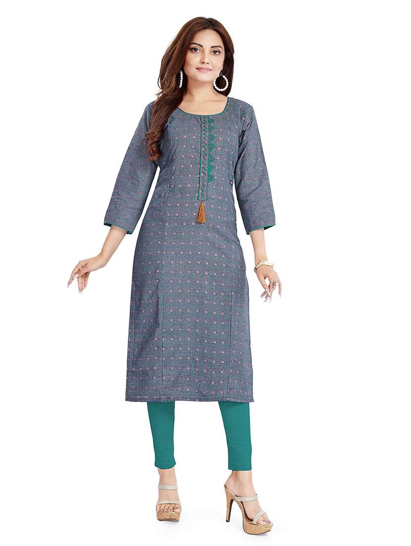 women printed three quarter sleeve maternity wear kurta - 22140678 -  Standard Image - 3