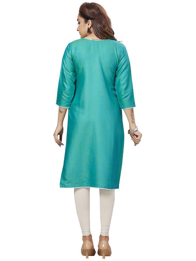 women printed three quarter sleeve maternity wear kurta - 22140687 -  Standard Image - 3