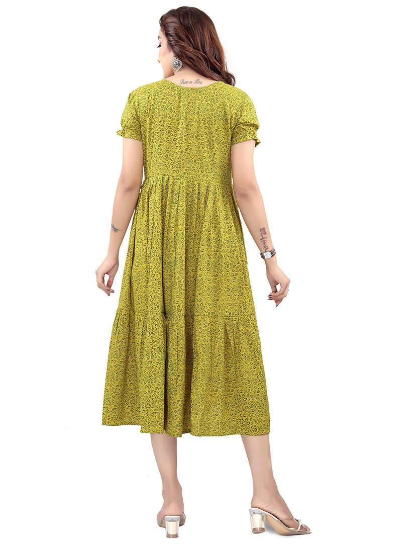 women printed short sleeve maternity wear dress - 22140703 -  Standard Image - 3
