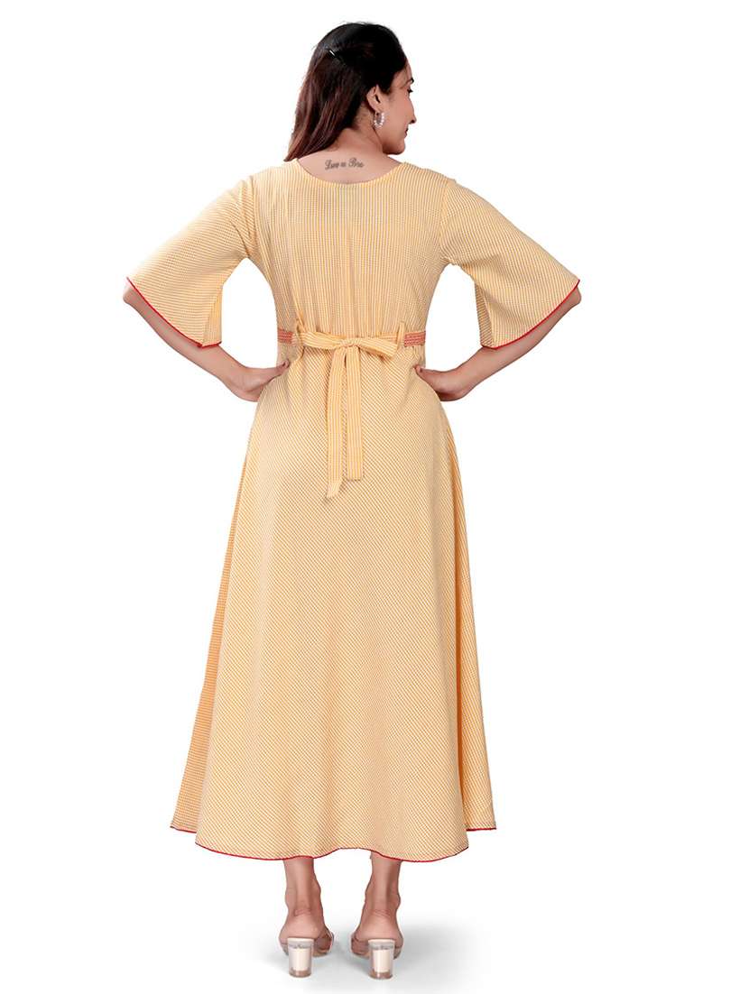 women printed flared sleeve maternity wear dress - 22140718 -  Standard Image - 3