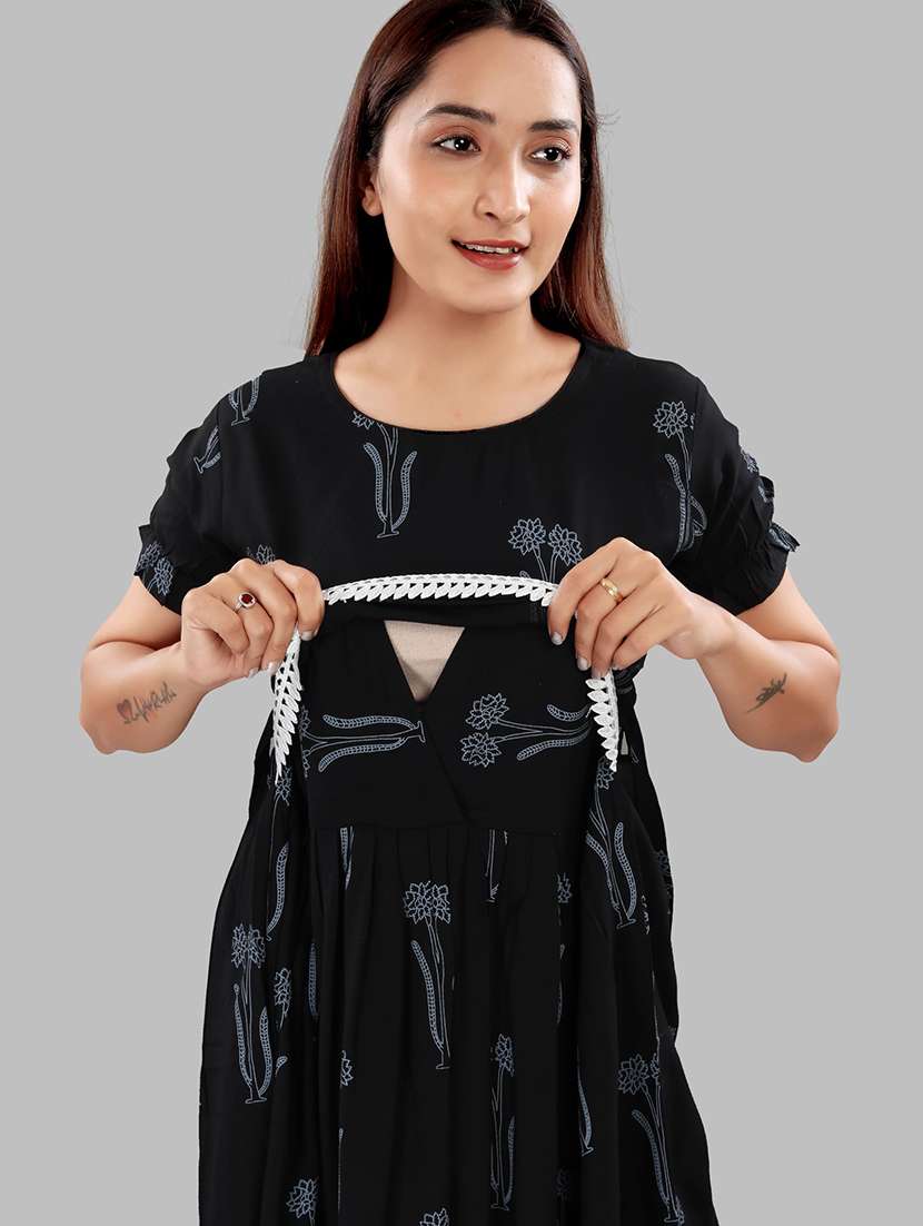 women printed short sleeve maternity wear dress - 22140728 -  Standard Image - 3