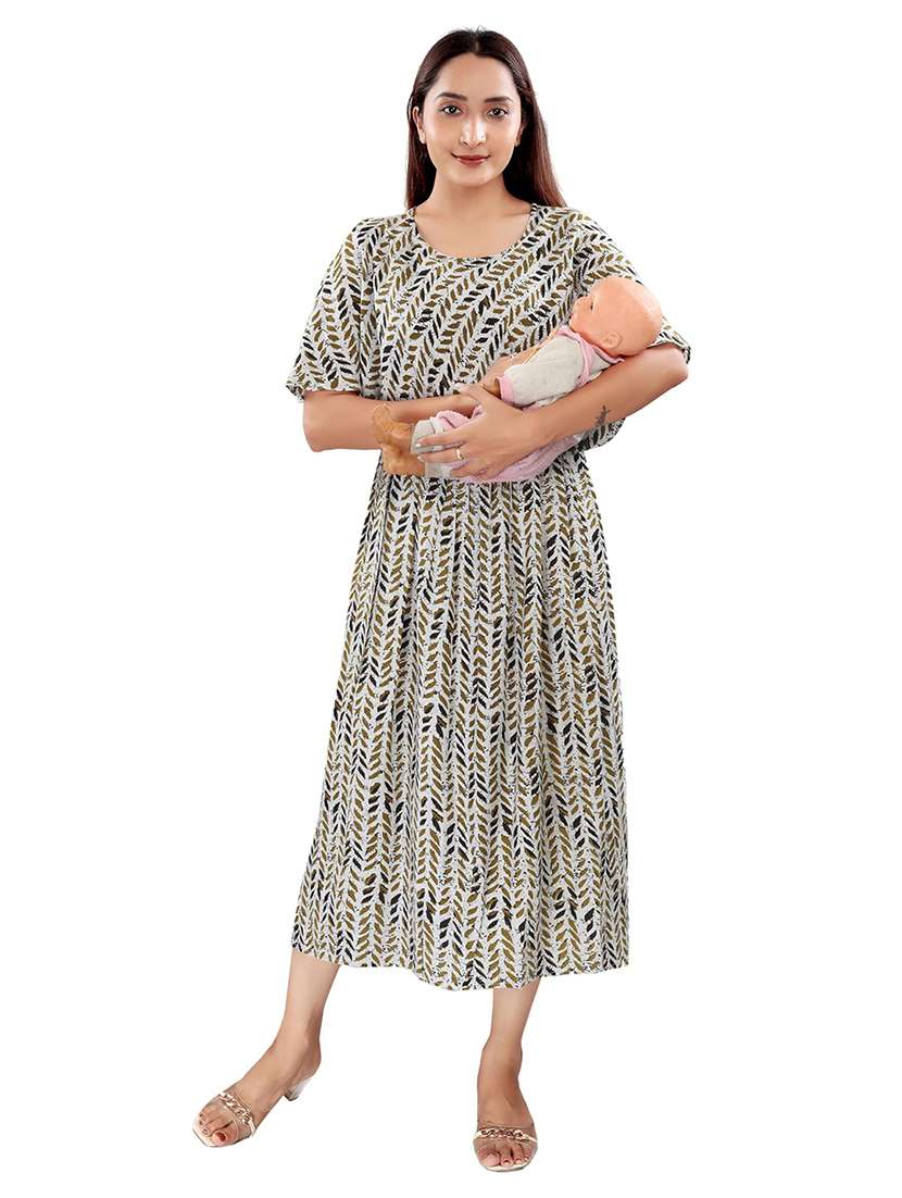women floral printed cape sleeve maternity wear dress