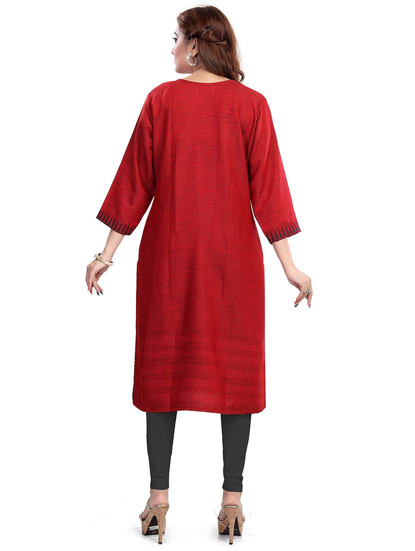 women printed three quarter sleeve maternity wear kurta - 22140751 -  Standard Image - 3