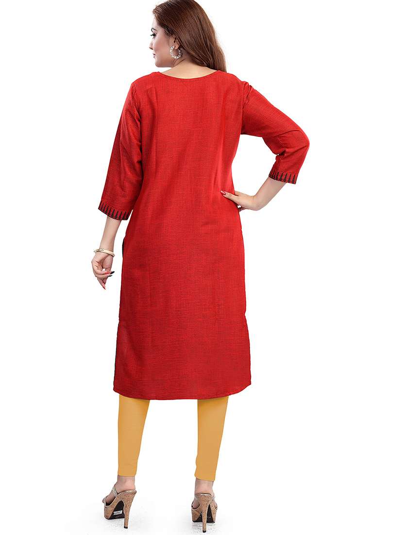 women printed three quarter sleeve maternity wear kurta - 22140752 -  Standard Image - 3