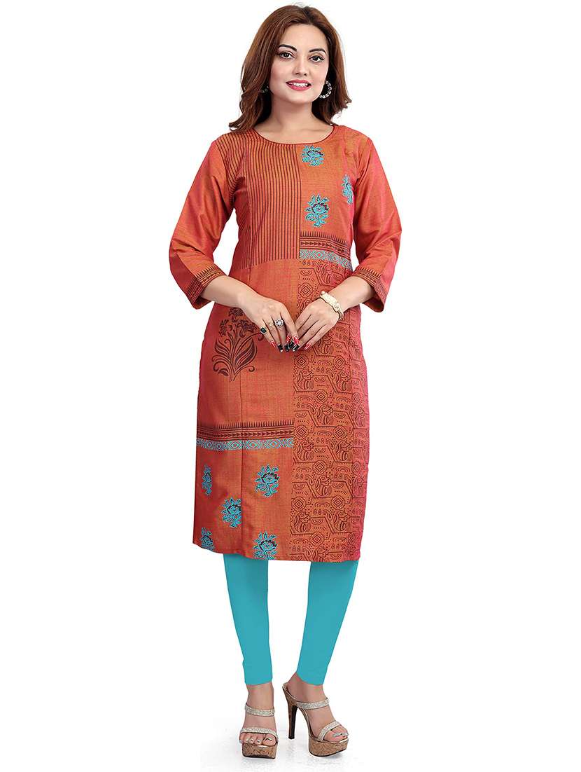 women printed three quarter sleeve maternity wear kurta - 22140753 -  Standard Image - 3