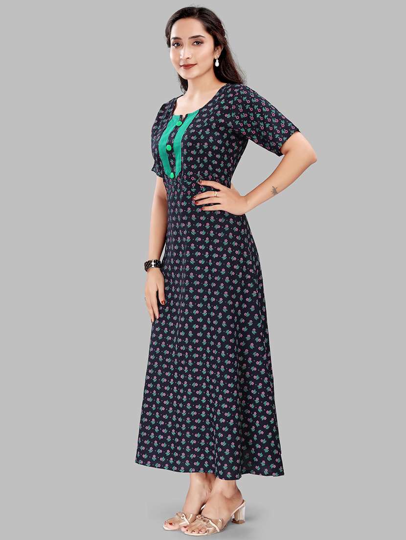 women printed short sleeve maternity wear nighty - 22140759 -  Standard Image - 5