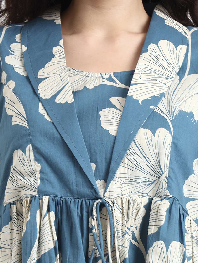 women printed long sleeve peplum top - 22140768 -  Standard Image - 5