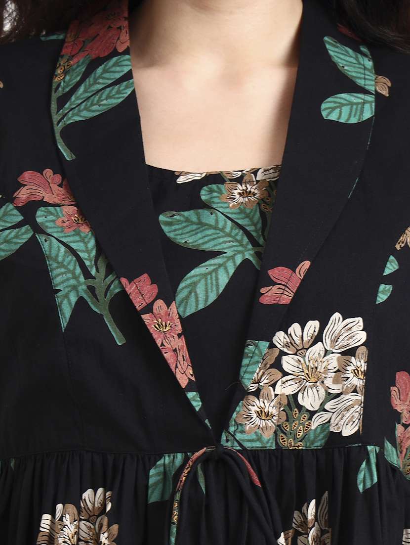 women printed long sleeve peplum top - 22140770 -  Standard Image - 5