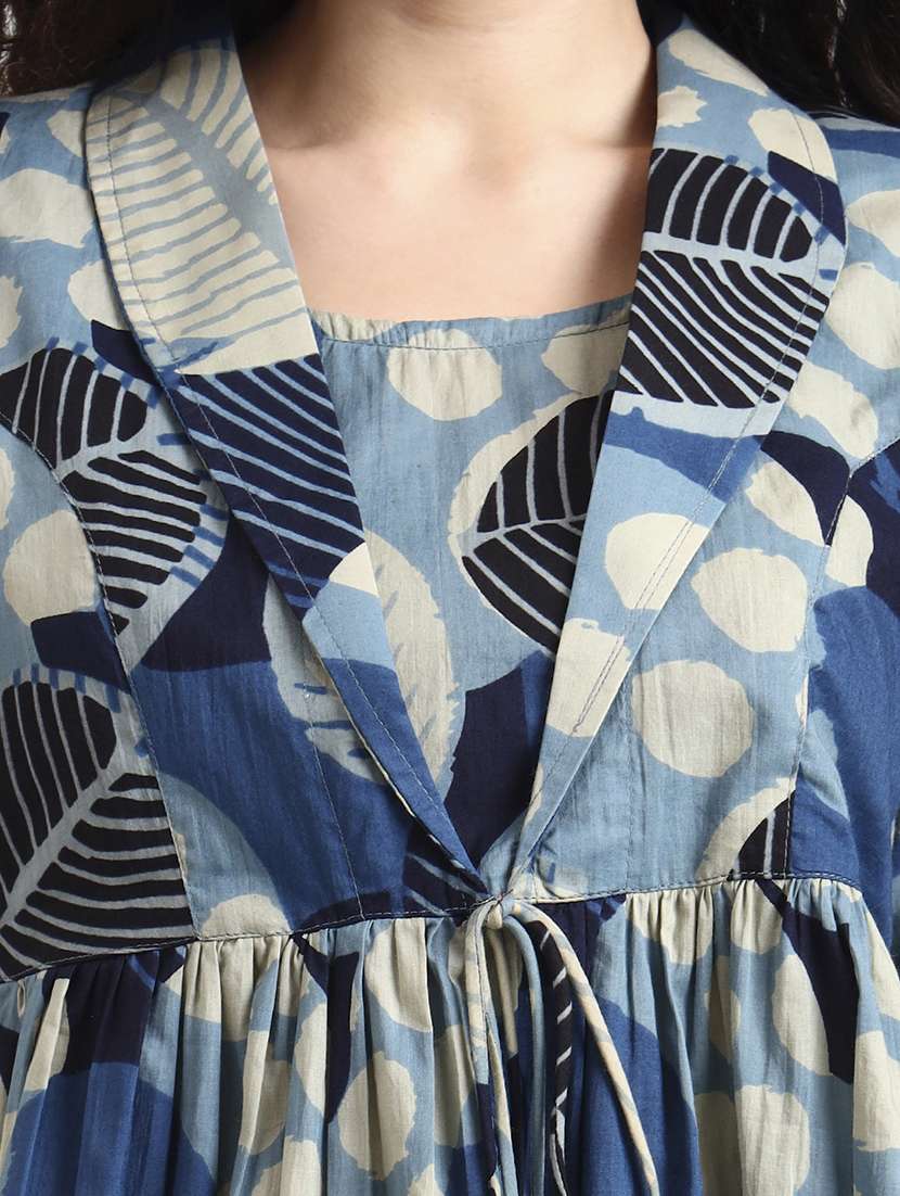 women printed long sleeve peplum top - 22140772 -  Standard Image - 5