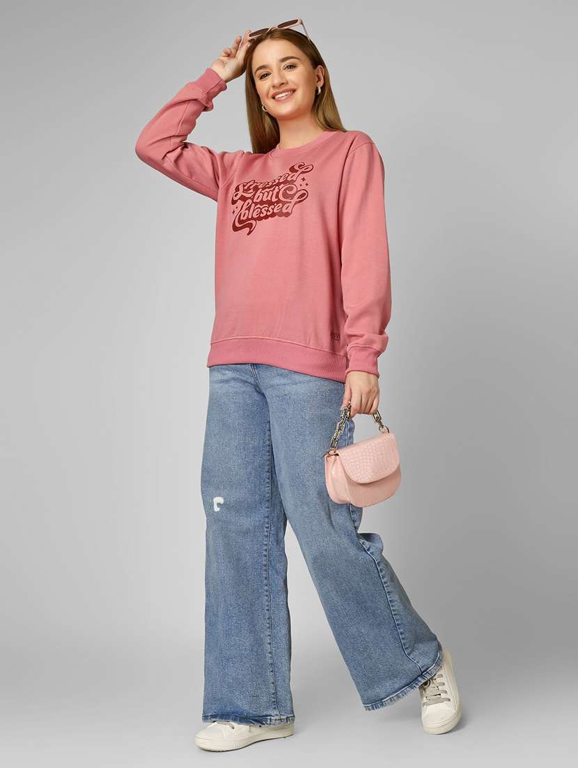 women printed long sleeve sweatshirt - 22140828 - Standard Image - 5