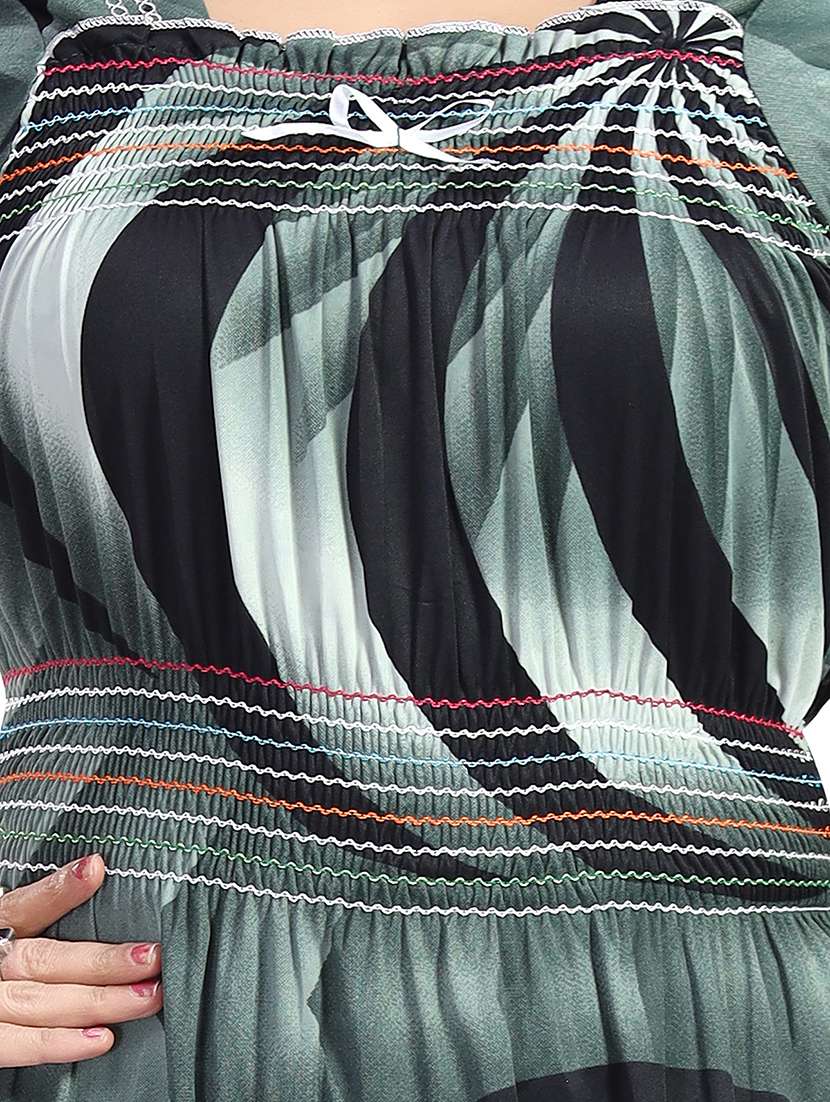 women printed short sleeve nighty - 22140940 -  Standard Image - 5